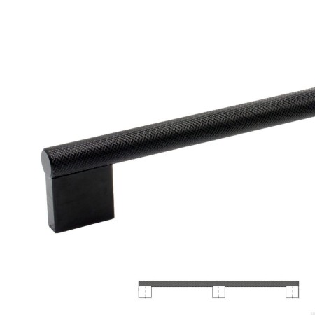 Reling meblowy Peri Long czarny rozstaw 1178 mm