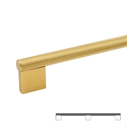 Przejdź do produktu Uchwyt meblowy reling Peri Long złoty rozstaw 1178 mm  