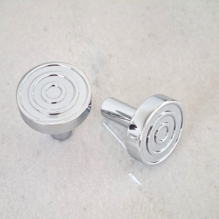 Gałka meblowa mosiężna GM126 żłobiona chrom