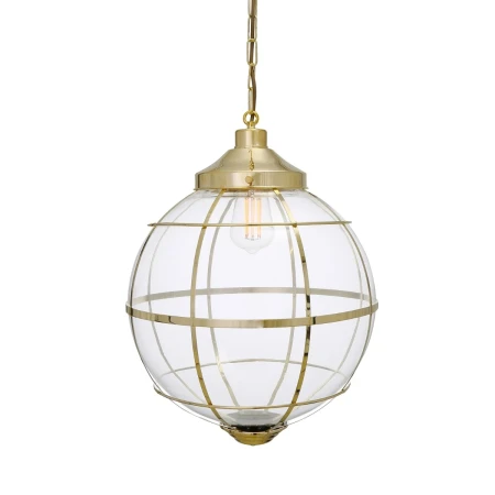 lampa wisząca Daria kula w złotej klatce