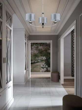 żyrandol Kuek z 3 ramionami-DECOR z abażurami