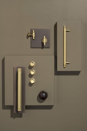 seria złotych uchwytów meblowych Joan