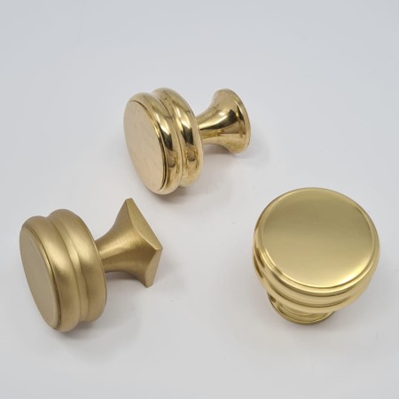 Gałki meblowe mosiężne GM143  złote