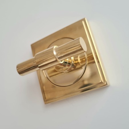 zamknięcie łazienkowe AM116 mosiądz nielakierowany osłona kwadratowa