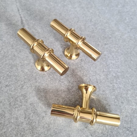 uchwyt meblowy mosiężny w kształcie litery T GM147