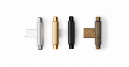 uchwyt meblowy czarny Stripes w kształcie litery T-0583 kolorystyka