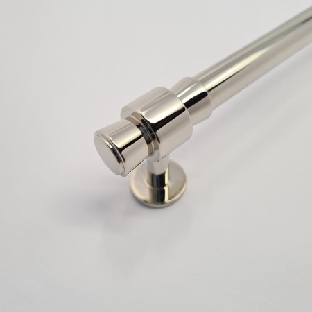 Uchwyt reling meblowy mosiężny RM326 nikiel połysk