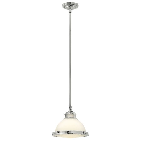 Amelia mała lampa wisząca nad wyspe chrom klosz szkło