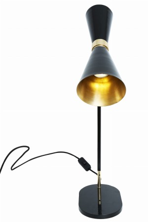 lampa nocna mosiądz Shanti czarno złota