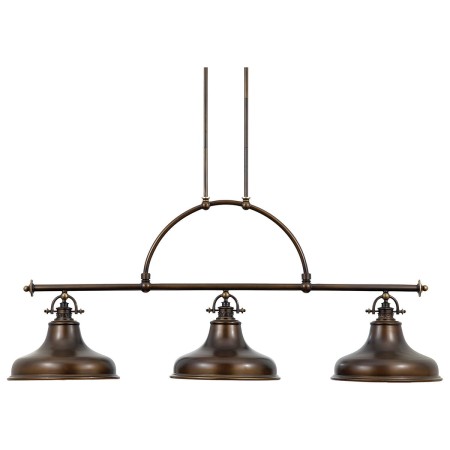 lampa emery brąz potrójna nad stół