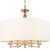 lampa wisząca złota Abu Dhabi 5 ramienna z białym abażurem_p05896au-wh
