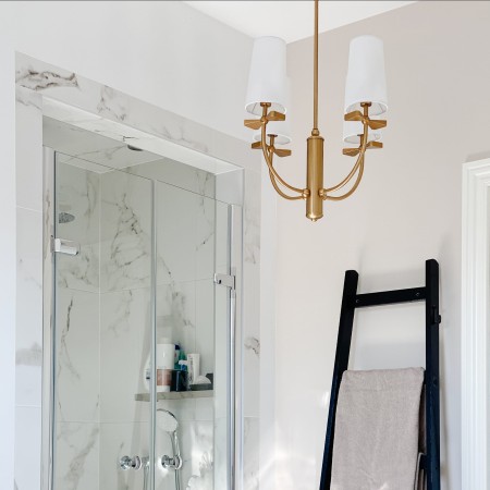 żyrandol bow_p04190br złoty aranżacja łazienka