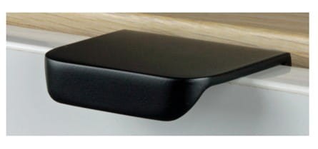 uchwyt-krawedziowy flat-nakladany-czarny-mat 50 mm