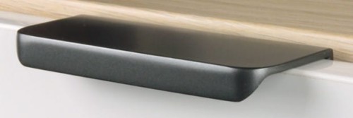 Przejdź do produktu Uchwyt meblowy krawędziowy Flat grafit 2 rozstawy