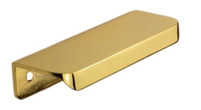 Przejdź do produktu Uchwyt meblowy krawędziowy Flat złoty poler 3 rozstawy