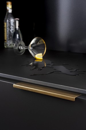 uchwyt krawędziowy Straight złoty 128 mm 0518