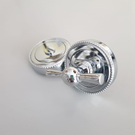 zamknięcie łazienkowe AM101 niklowane rozeta z perłą