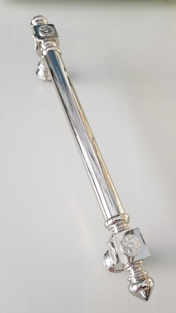 uchwyt reling meblowy UM409 Star z mosiądzu kolor nikiel