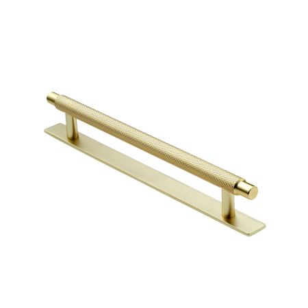 Uchwyt reling  meblowy Joan rozstaw 128 mm  złoty z podkładką