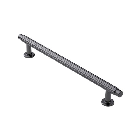 uchwyt reling meblowy Brau czarny nikiel połysk 192 mm