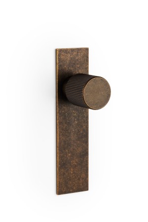 gałka stripes rustykalny brąz z podkładką