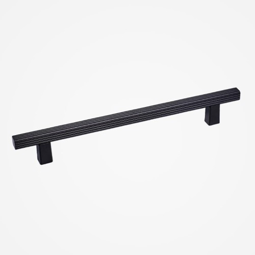 Przejdź do produktu Uchwyt reling meblowy Barbel czarny rozstaw 160 i 320 mm  