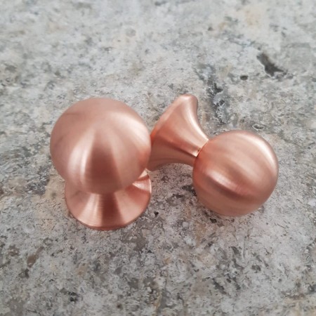 mosiężna gałka meblowa G149  miedź szczotkowana