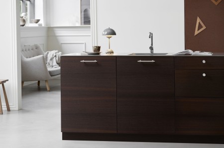 uchwyt meblowy Brau nikiel polerowany rozstaw 128 mm na meblu