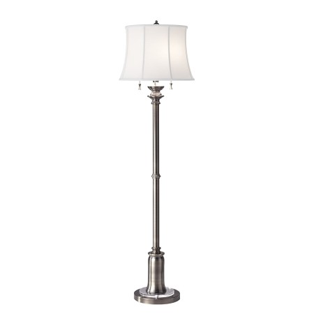 lampa podłogowa z abażurem Franklin nikiel  L