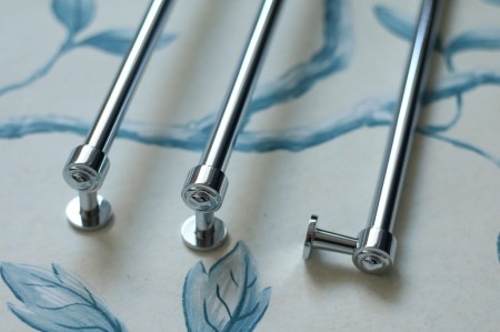 uchwyt reling meblowy mosiężny RM308 chrom