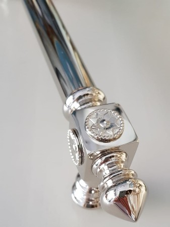 mosiężny uchwyt reling meblowy UM409 Star nikiel