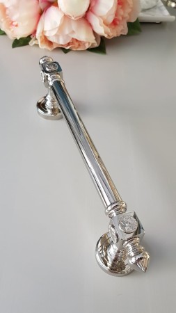 uchwyt reling meblowy UM409 Base Star z mosiądzu kolor nikiel