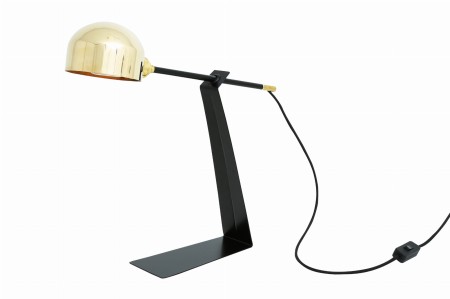 lampa stojąca biurkowa  Alverta złoto czarna