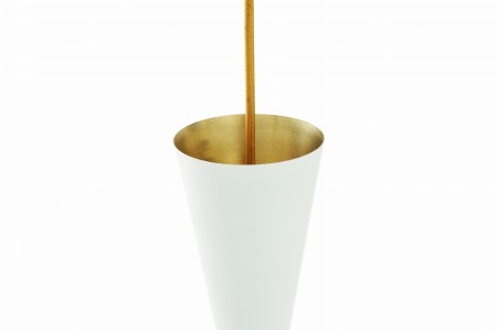 lampa mosiądz i biały Shanti