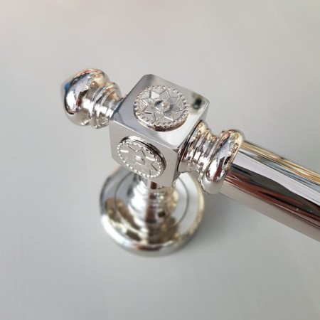 mosiężny uchwyt reling meblowy UM409 Base Star nikiel