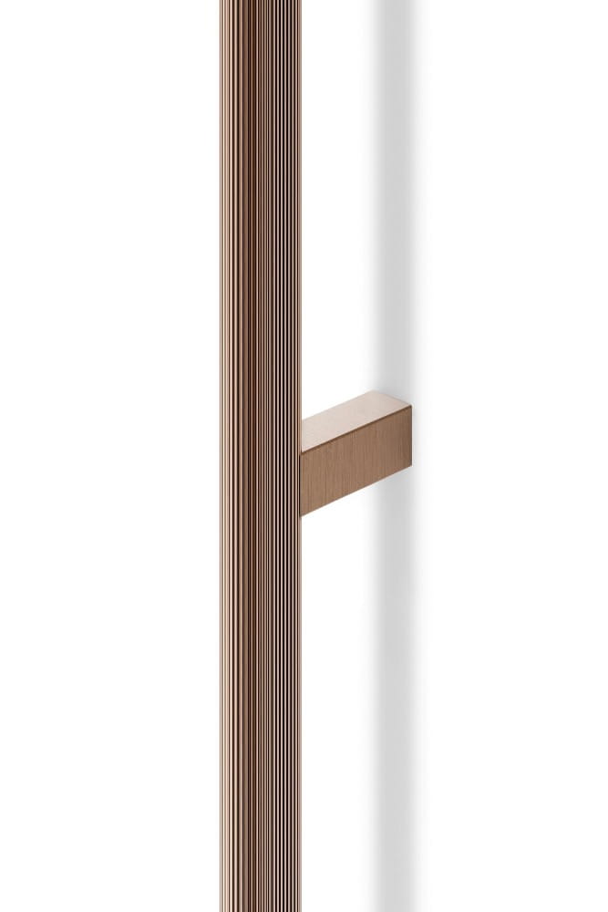 uchwyt meblowy brooklyn brąz szczotkowany  z 3 stopką