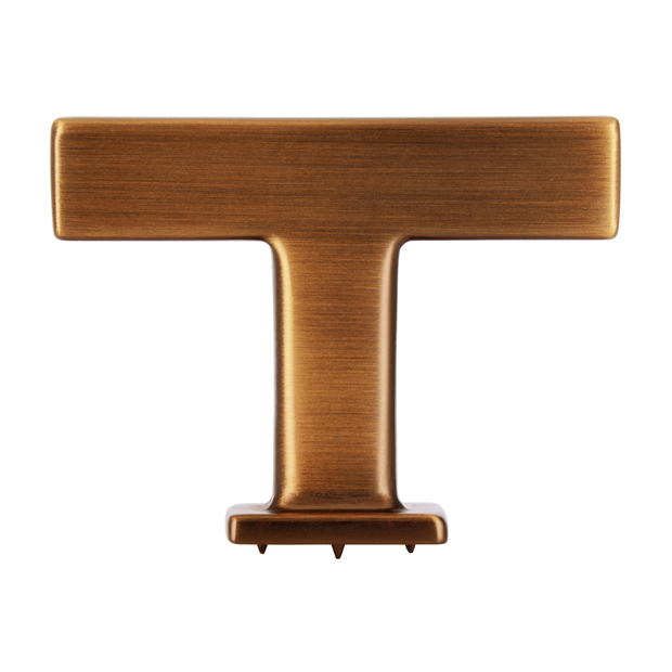 uchwyt meblowy Tbar złoto patyna  2520 bok