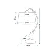 lampa stołowa srebrna z abażurem Jenkins wymiary