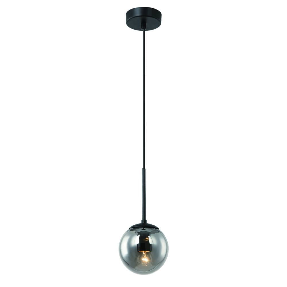 Lampa wisząca Fraser Black przydymione szkło