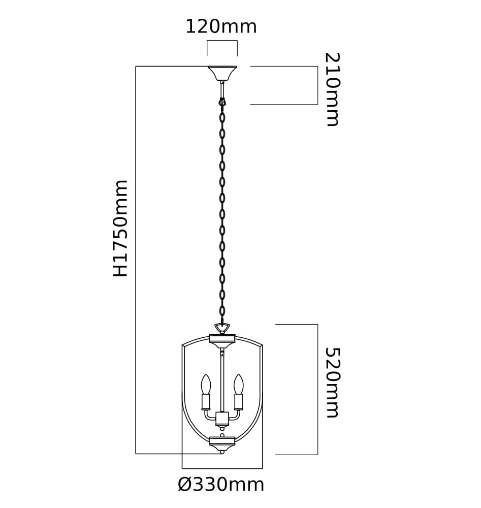 Obrazek techniczny lampy Dives
