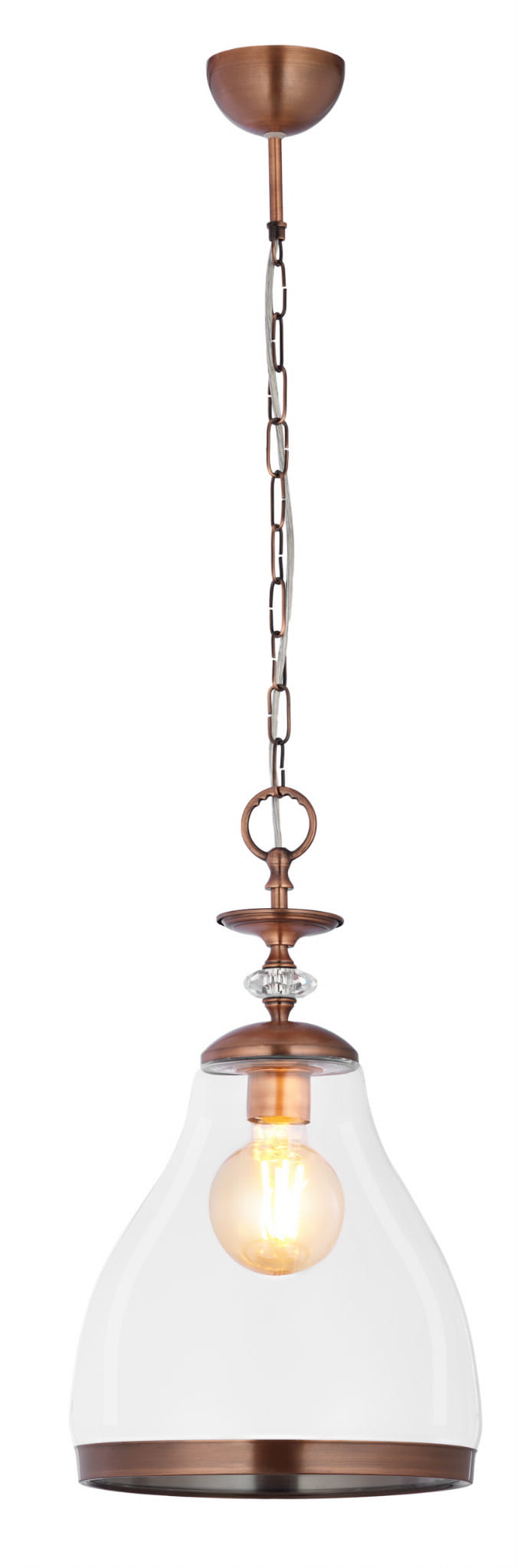 Lampa wisząca Neat miedziana nad wyspę kuchenną