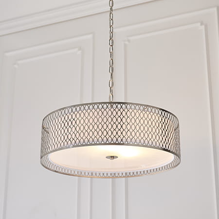 Lampa wisząca Veyron w kolorze satynowego niklu