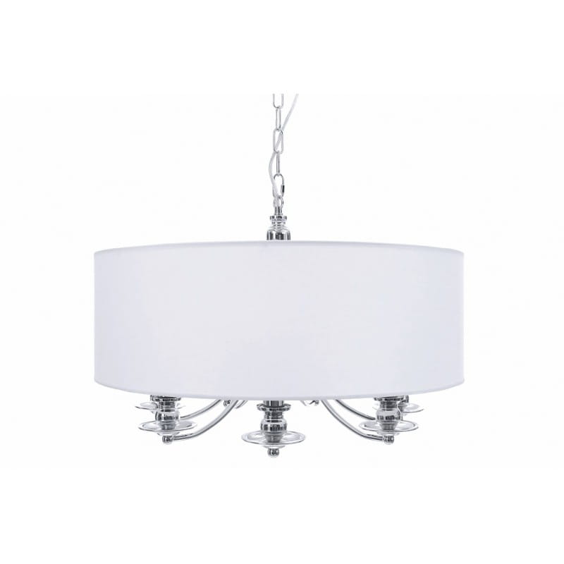 Żyrandol Isabella M chrom w stylu nowojorskim