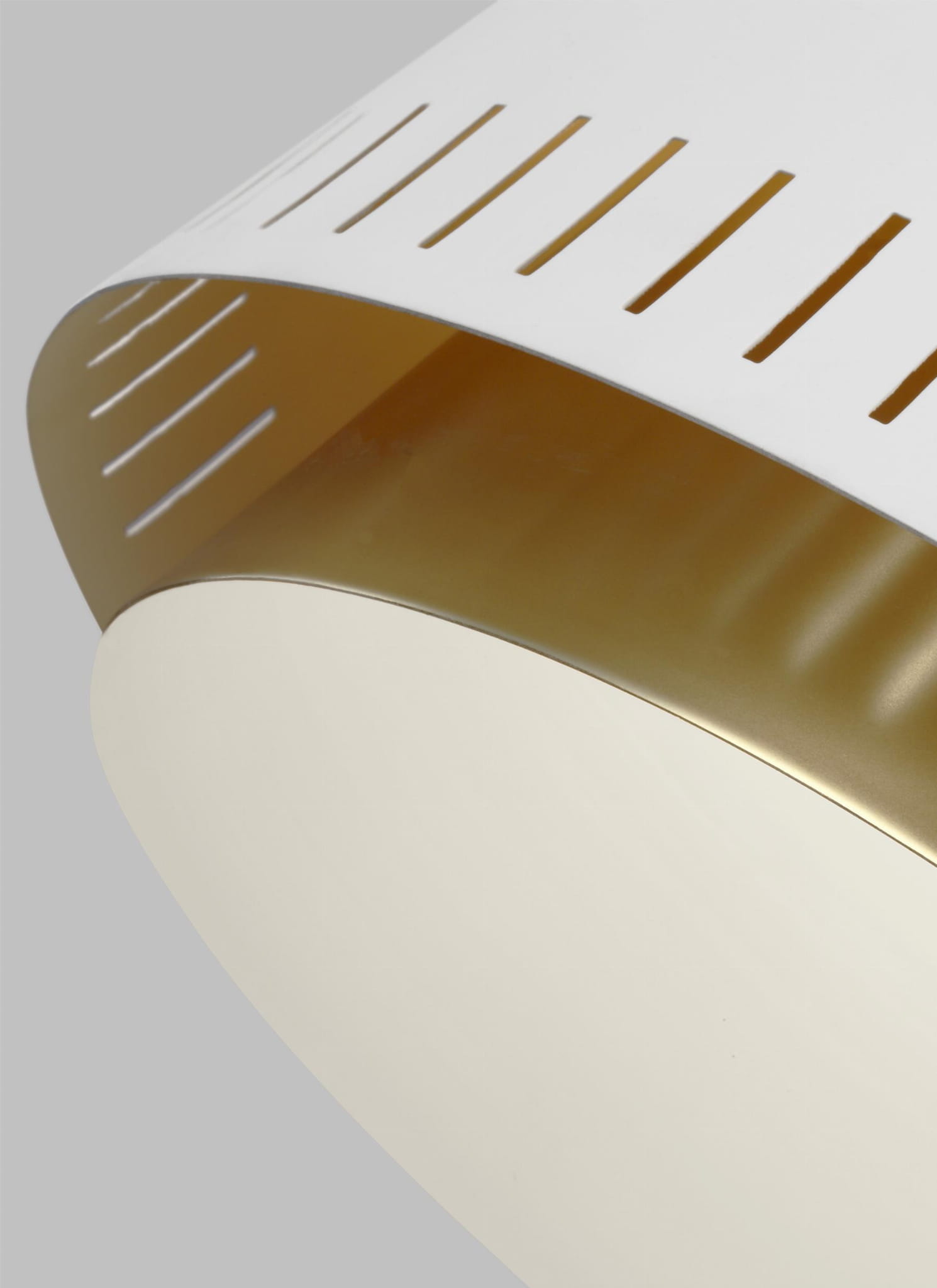 Biało złota lampa wisząca Carter