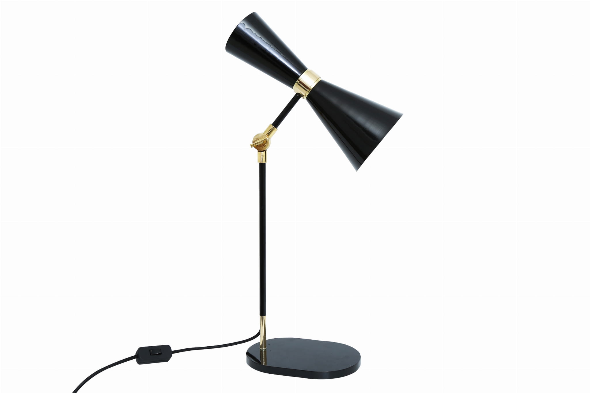 Shanti złoto czarna lampa mniejsza mosiężna