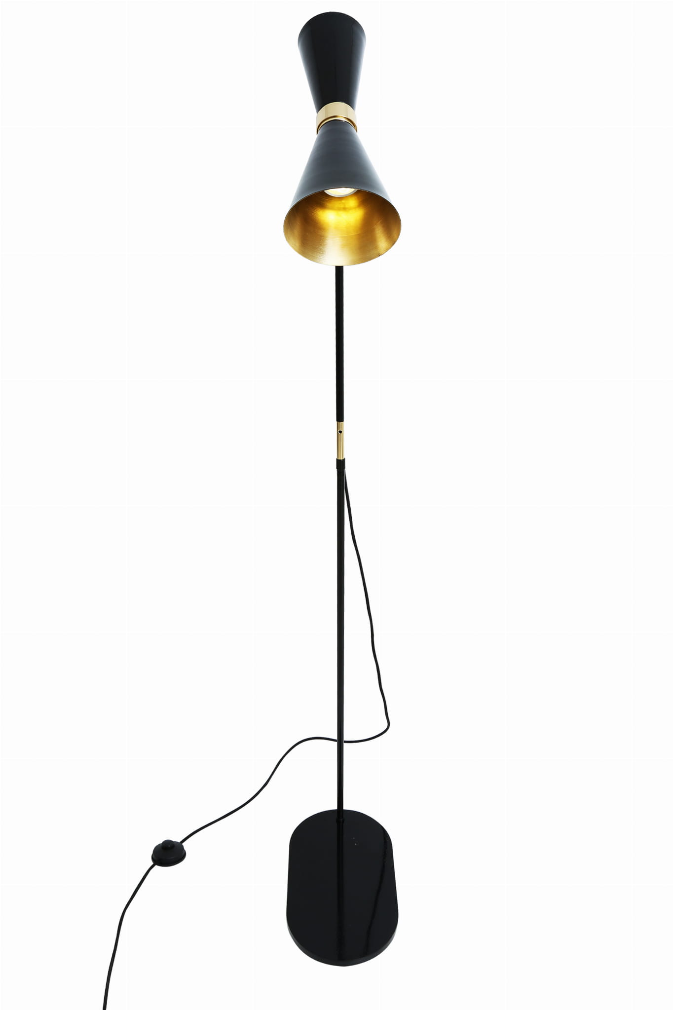 lampa większa stojąca złoto czarna Shanti