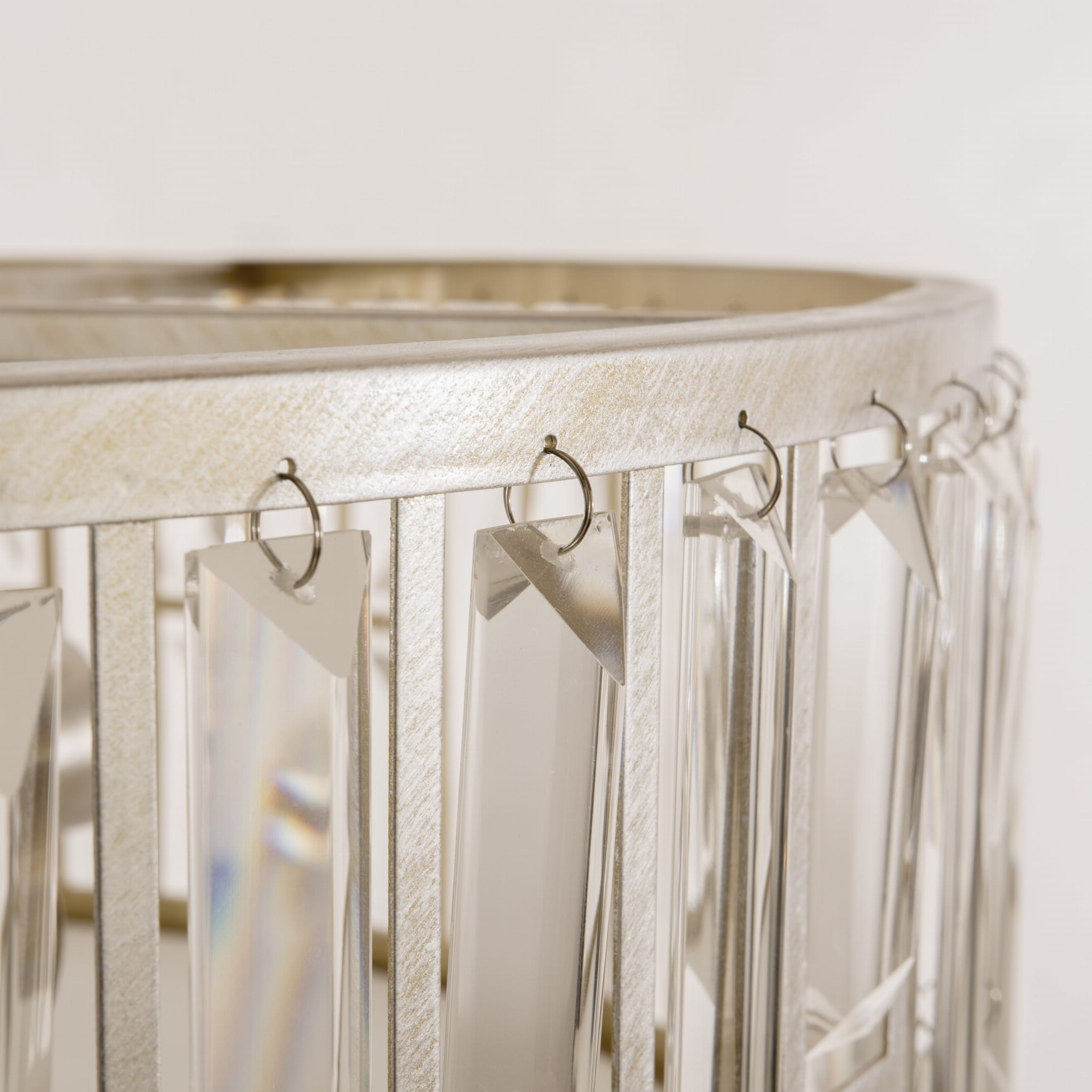 lampa z kryształkami kolor szampański